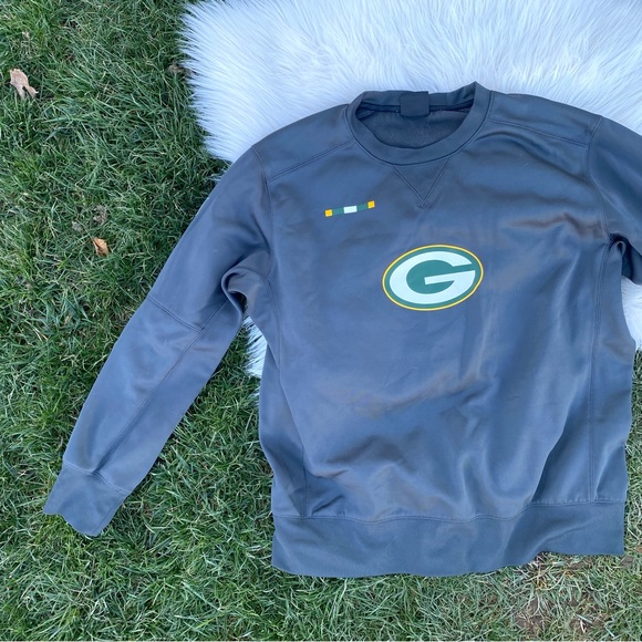 Nike Other - Nike Green Bay Packers gray onfield dri-fit military crewneck pullover large